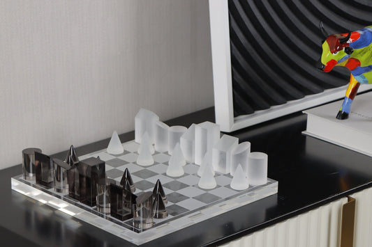 Black & Clear Crystal Chessboard