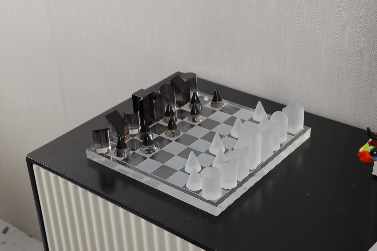 Black & Clear Crystal Chessboard