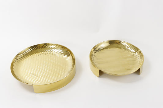 Gold S/S Steel Serving Tray