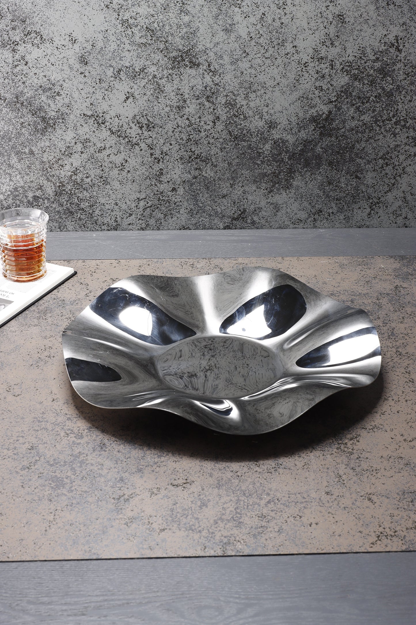 Silver S/S Steel Round Fruits Tray