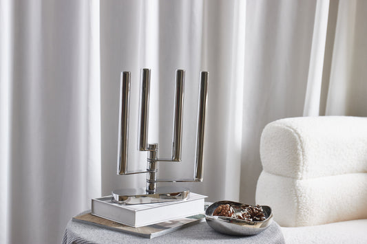 Silver S/S Steel Flexible Candle Holder