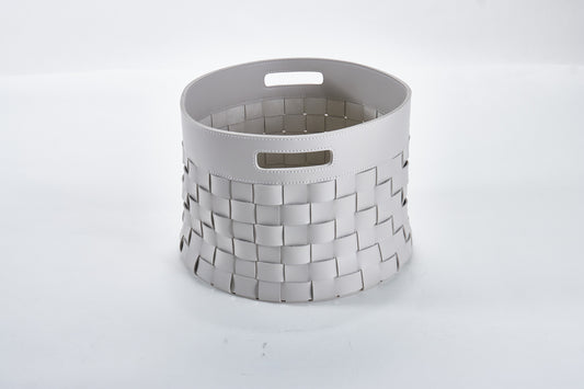 PU LEATHER WOVEN LEATHER BASKET