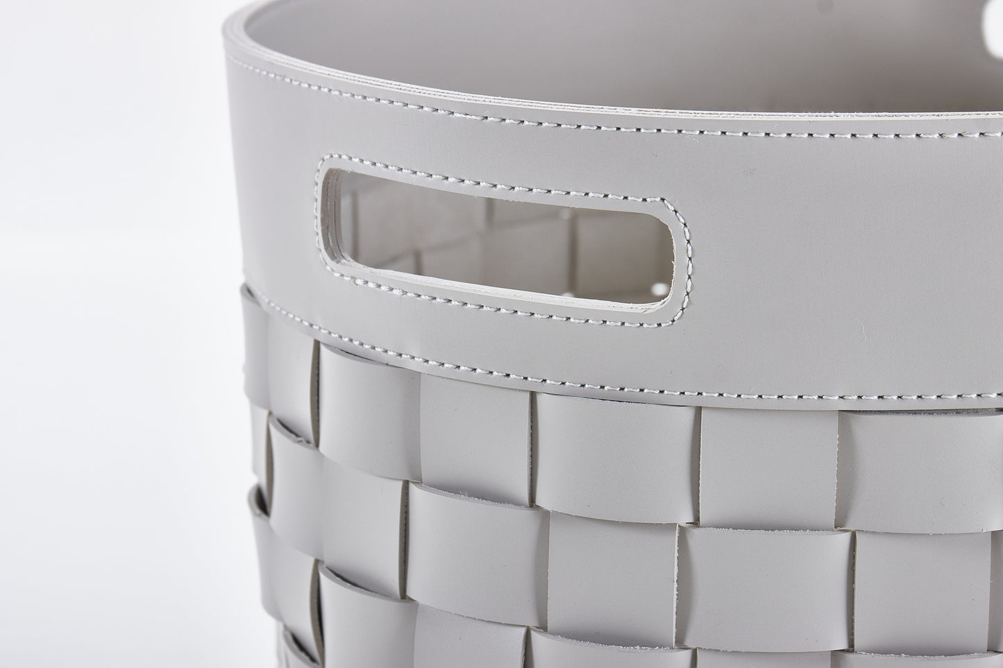 PU LEATHER WOVEN LEATHER BASKET