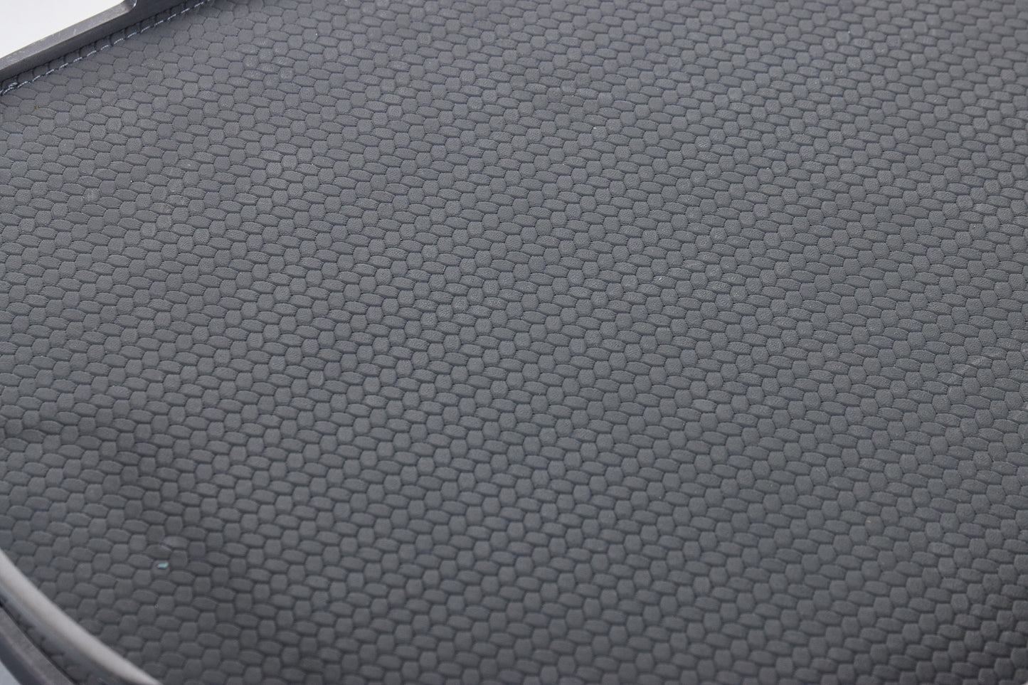 Dark Grey & Gun Metal Pu Leather & S/S Steel Oval Tray