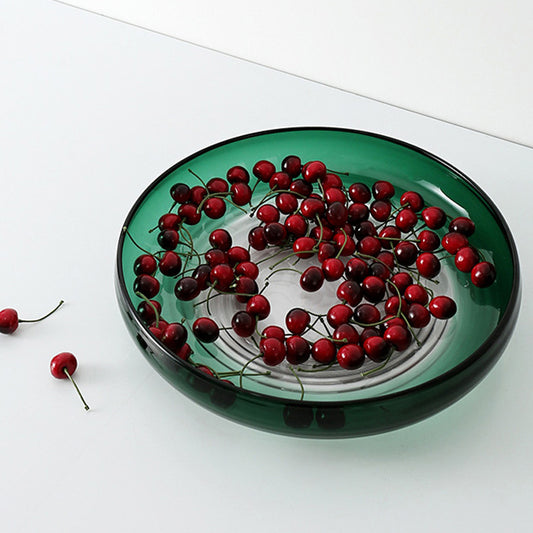 EMERALD GLASS FRUITS PLATE