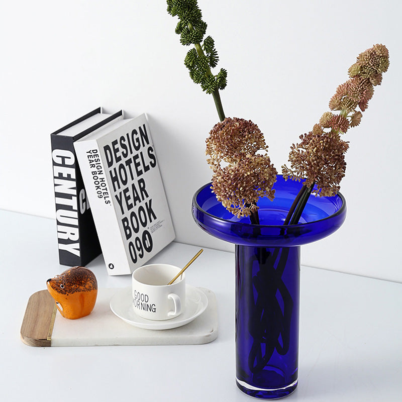 ROYAL BLUE GLASS VASE