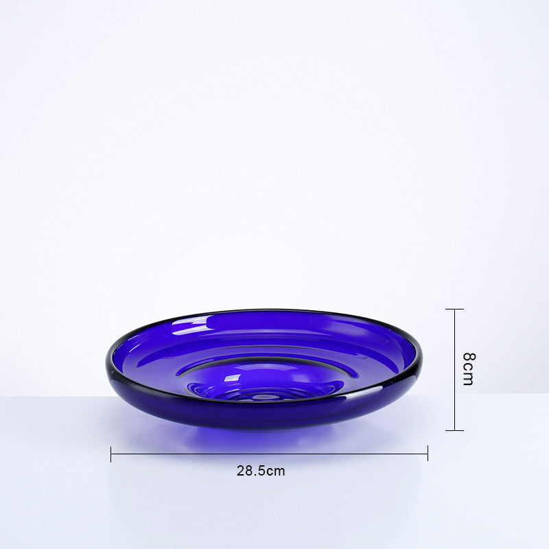 ROYAL BLUE GLASS FRUITS PLATE