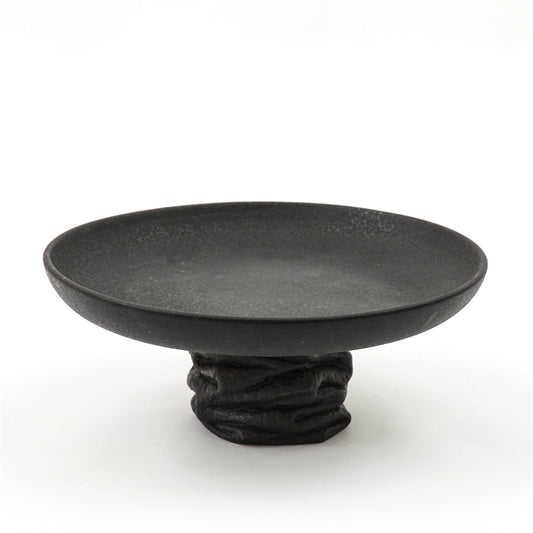 CERAMIC FRUIT PLATE BLACK