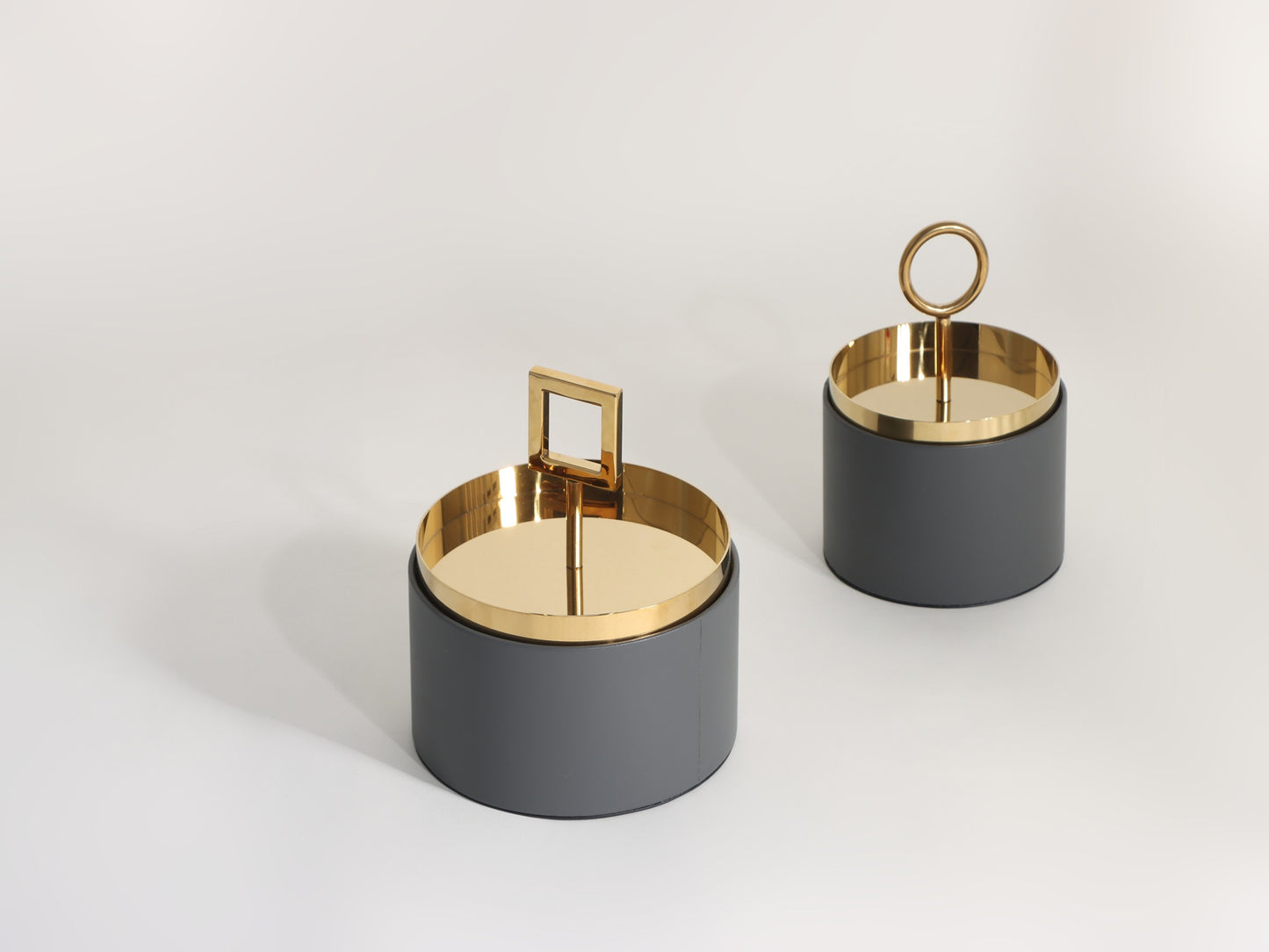 GOLD BLACK GEOMETRY COVER STORAGE BOX