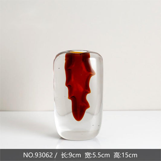 CRYSTAL VASE RED