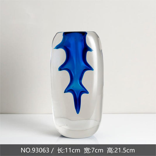 CRYSTAL VASE BLUE