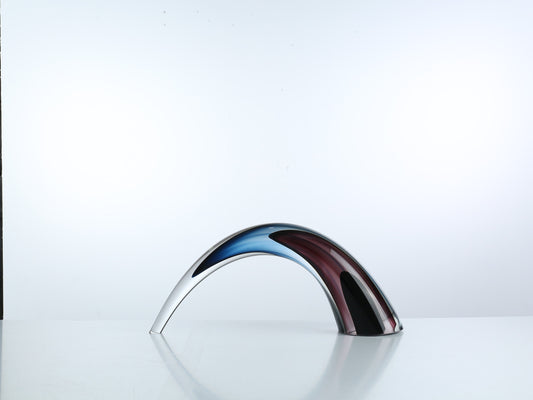 BLUE HORN GEOMETRIC SCULPTURE