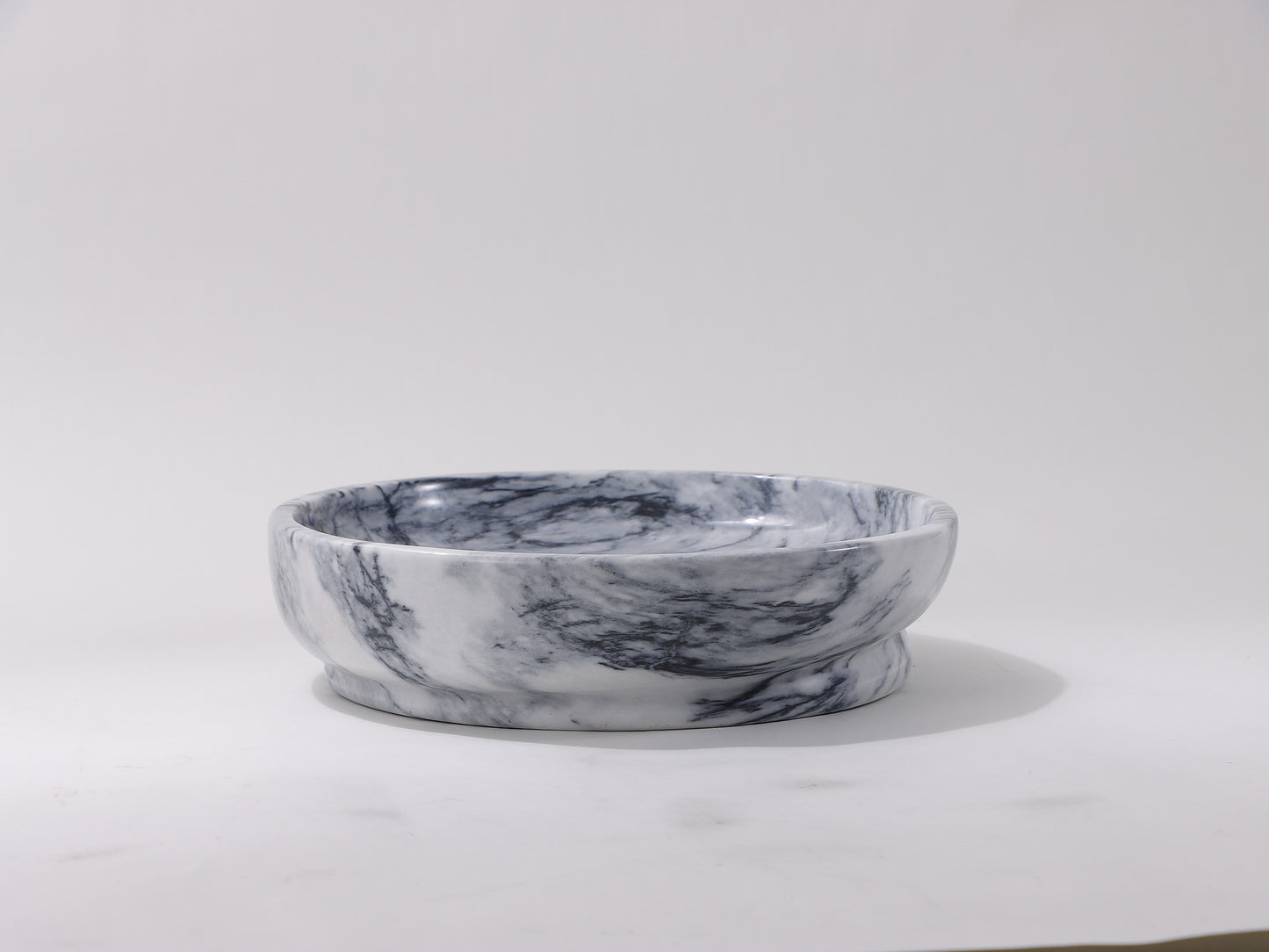 CLOUD GREY ROUND MARBLE TRAY