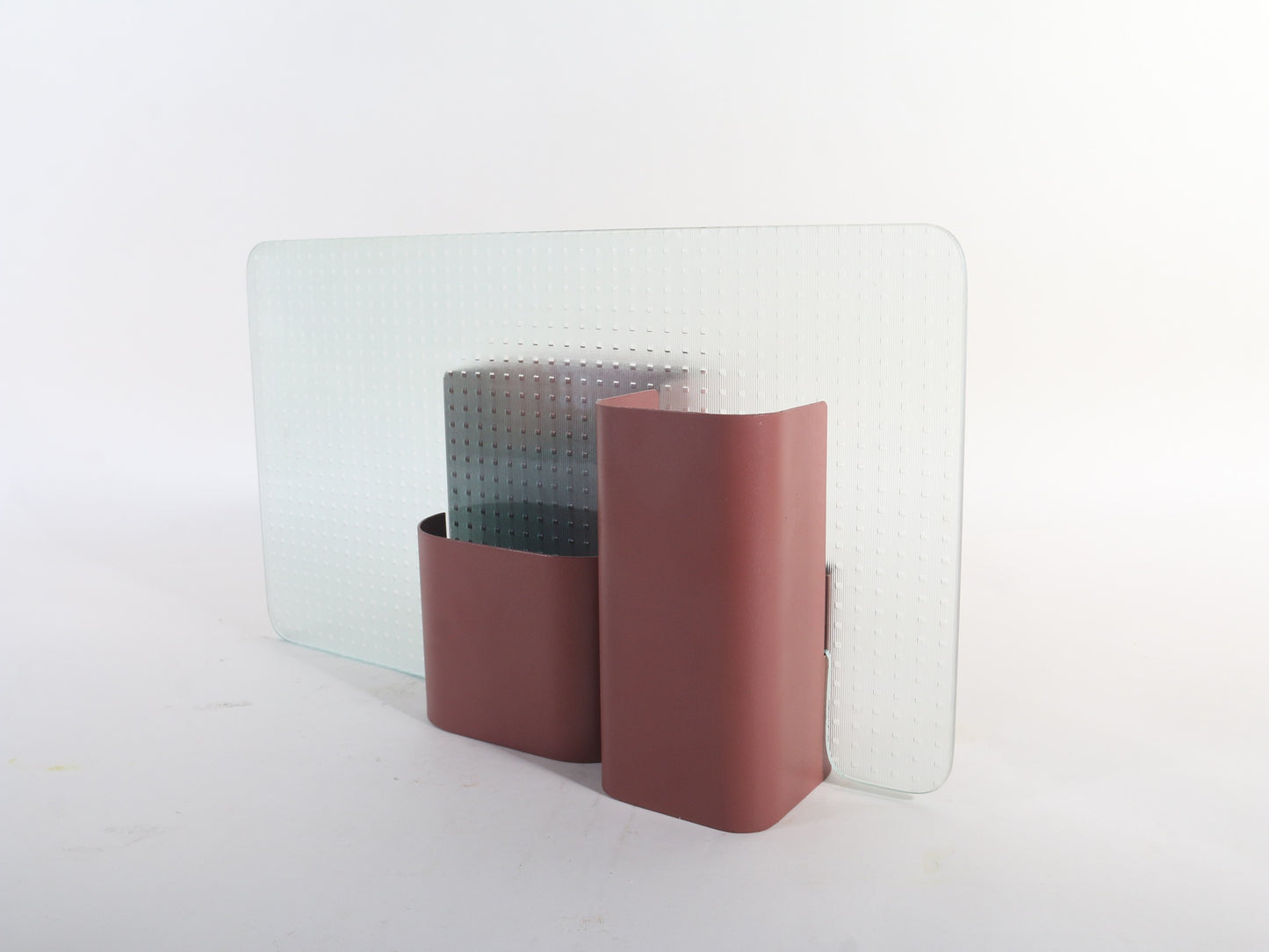 RED SQUARE FLOWER VASE
