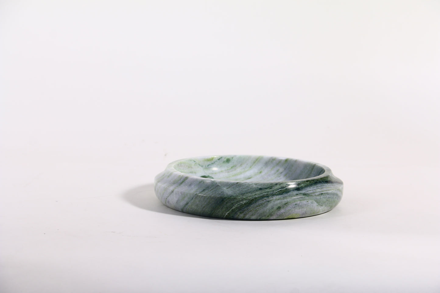 ROUND GREEN MARBLE TRAY