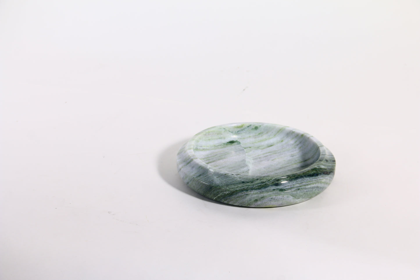 ROUND GREEN MARBLE TRAY