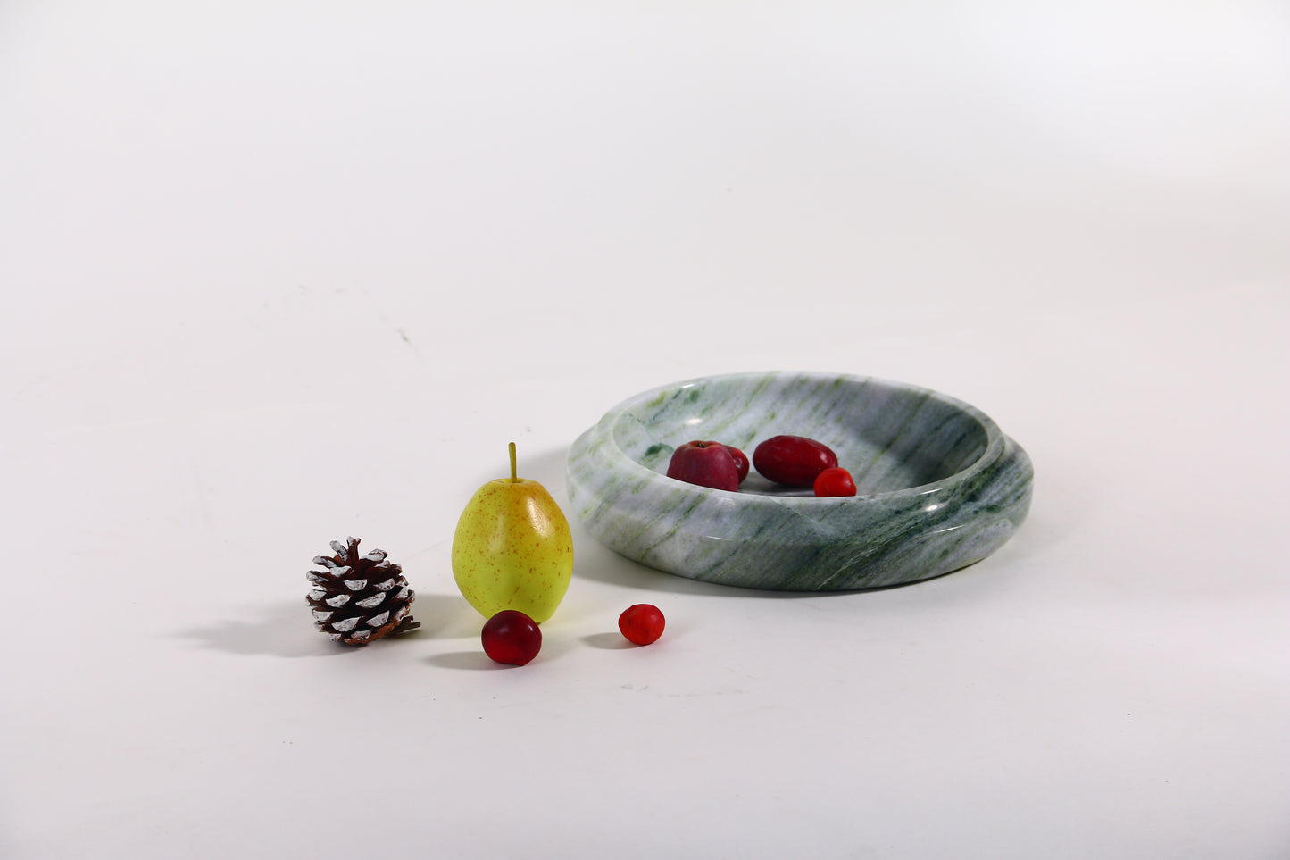ROUND GREEN MARBLE TRAY
