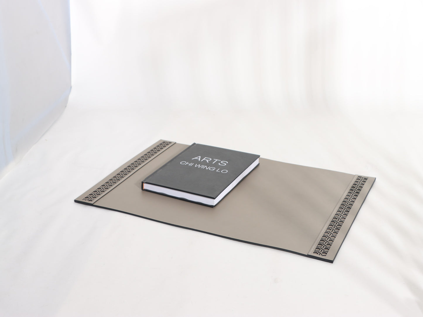 KHAKI OFFICE DESKTOP LEATHER MAT
