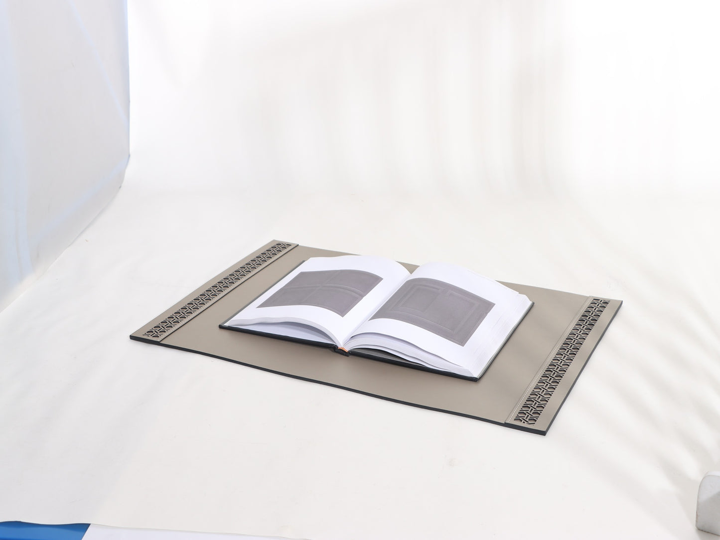 KHAKI OFFICE DESKTOP LEATHER MAT