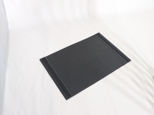 BLACK OFFICE DESKTOP LEATHER MAT