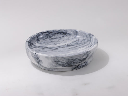 CLOUD GREY ROUND MARBLE TRAY