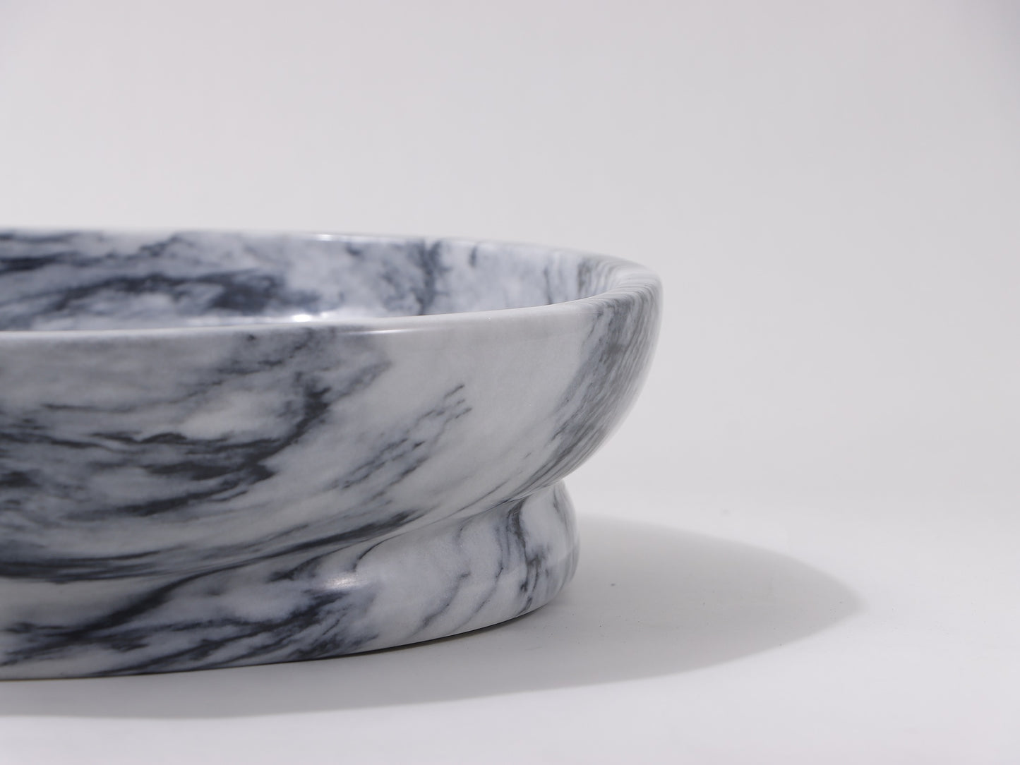 CLOUD GREY ROUND MARBLE TRAY