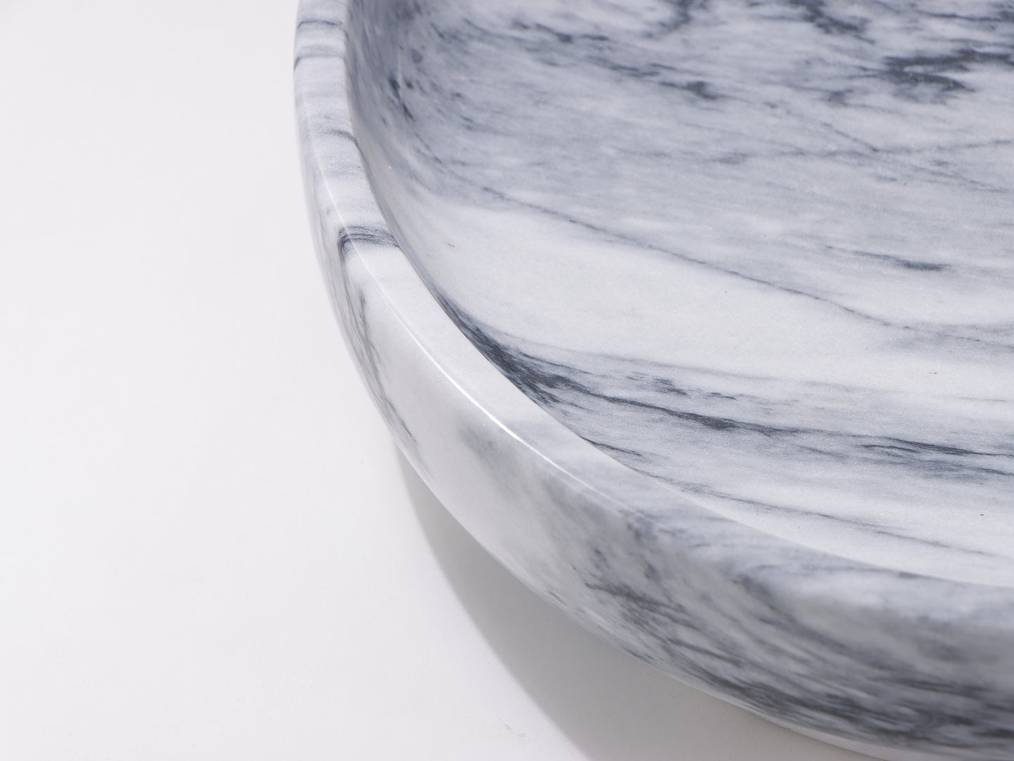 CLOUD GREY ROUND MARBLE TRAY