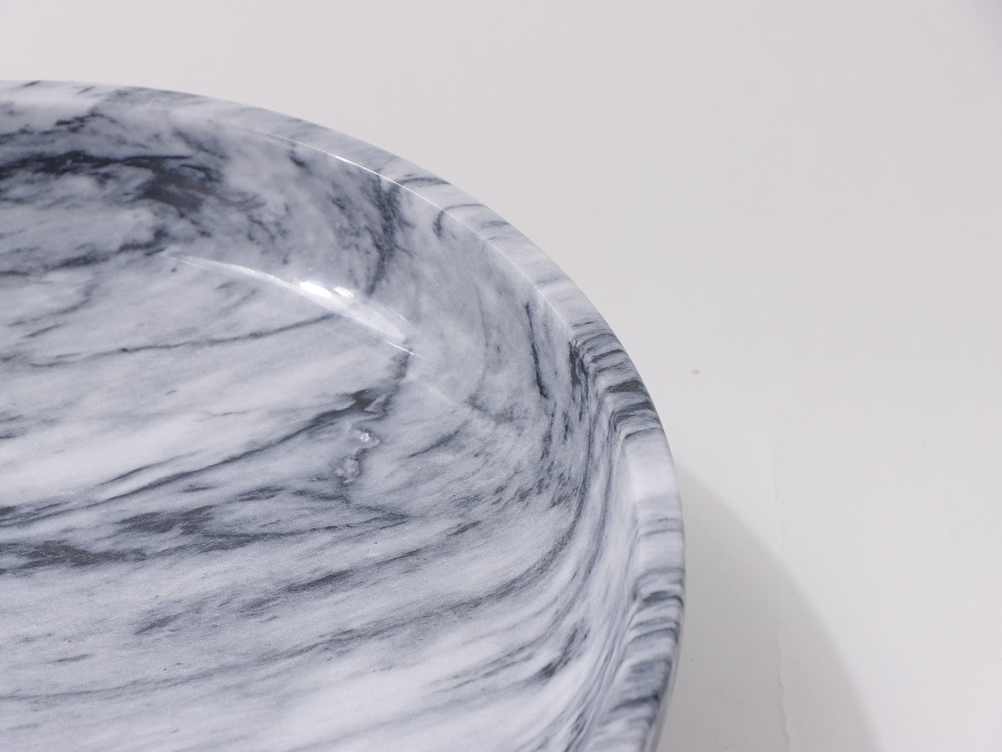 CLOUD GREY ROUND MARBLE TRAY