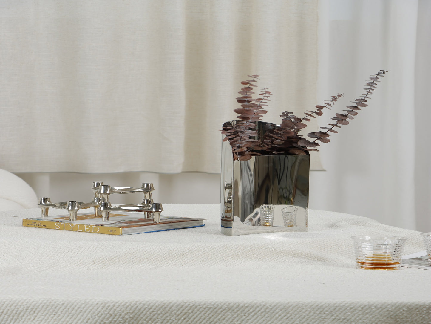 STAINLESS STEEL BEVEL VASE